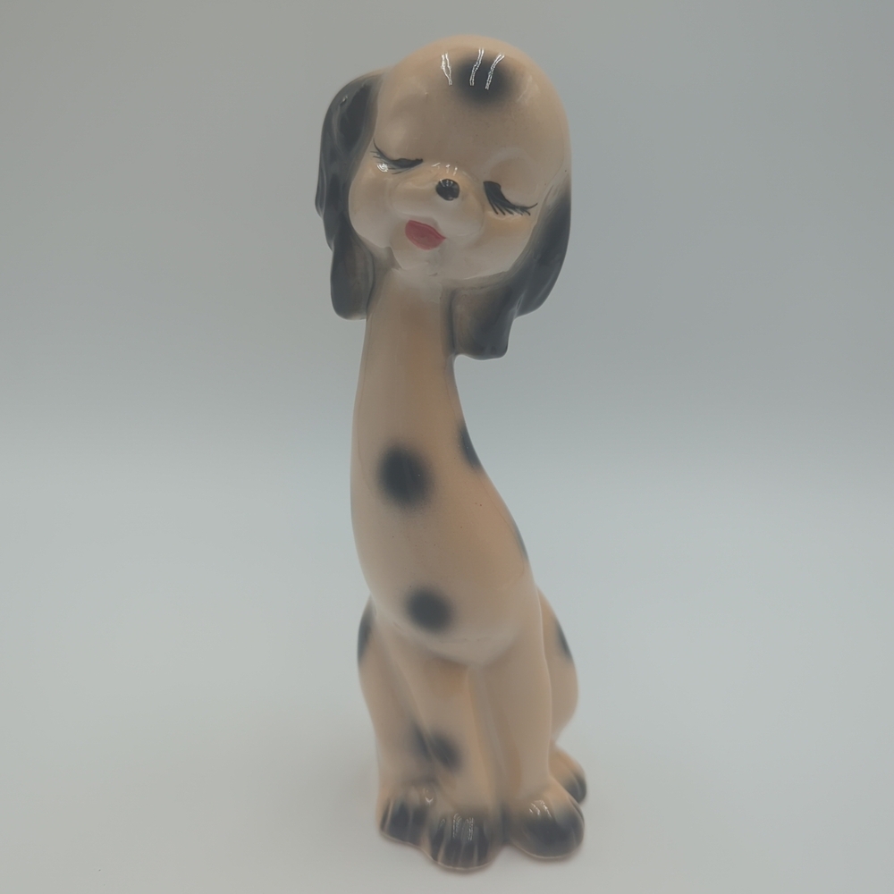 Kitschy Ceramic Long Neck Dog Japan Figurine 6.5 in. M.B. Daniels Vintage MCM